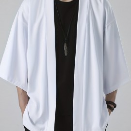 Men's Japanese Kimono, Men's Casual Short Sleeve Shirt, Men's Shirt For Summer Vacation Resort, Tops For Men, Gift For Men